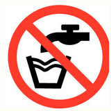Pictogramme de sécurité eau non potable autocollant