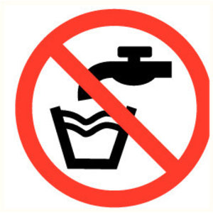 Pikt-o-Norm Pictogramme de sécurité eau non potable autocollant