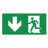 Pictogramme de sécurité sortie de secours en bas
