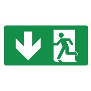 Pikt-o-Norm Pictogramme de sécurité sortie de secours en bas