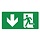 Pikt-o-Norm Pictogramme de sécurité sortie de secours en bas