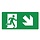 Pikt-o-Norm Pictogramme de sécurité sortie de secours en bas droite