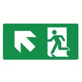 Pictogramme de sécurité sortie de secours en haut gauche