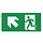 Pikt-o-Norm Pictogramme de sécurité sortie de secours en haut gauche