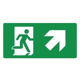 Pictogramme de sécurité sortie de secours en haut droite