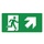 Pikt-o-Norm Pictogramme de sécurité sortie de secours en haut droite