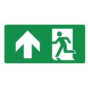 Pikt-o-Norm Pictogramme de sécurité sortie de secours tout droit