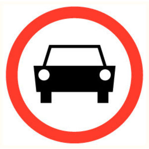 Pikt-o-Norm Pictogramme de sécurité Interdiction voiture