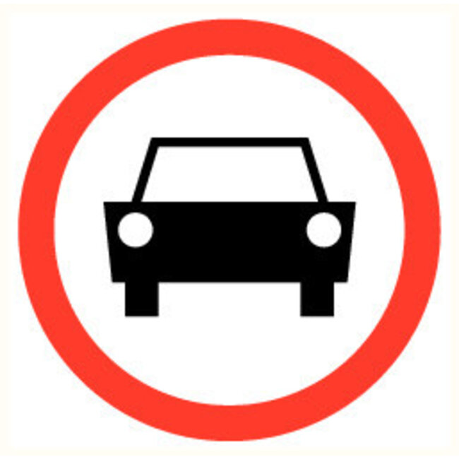 Pikt-o-Norm Pictogramme de sécurité Interdiction voiture