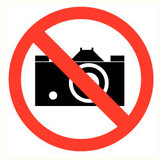 Pictogramme de sécurité Prise des photos interdit