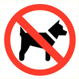 Pictogramme de sécurité accès interdit aux animaux