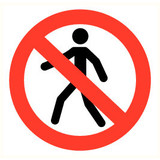 Pictogramme de sécurité accès interdit aux personnnes