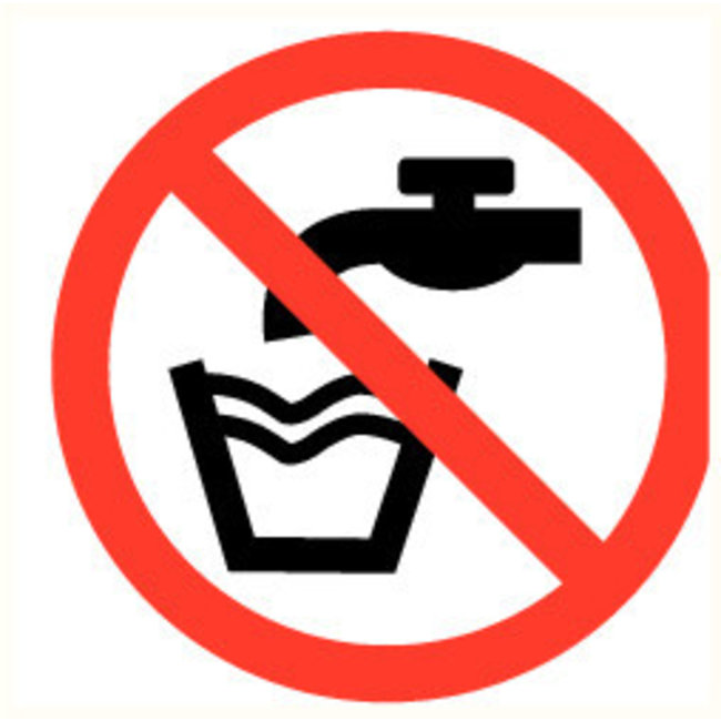 Pikt-o-Norm Pictogramme de sécurité eau non potable autocollant