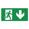 Pikt-o-Norm Pictogramme de sécurité sortie de secours en bas