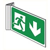Pikt-o-Norm Pictogramme de sécurité sortie de secours en bas
