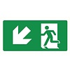 Pikt-o-Norm Pictogramme de sécurité sortie de secours en bas gauche