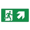 Pikt-o-Norm Pictogramme de sécurité sortie de secours en haut droite
