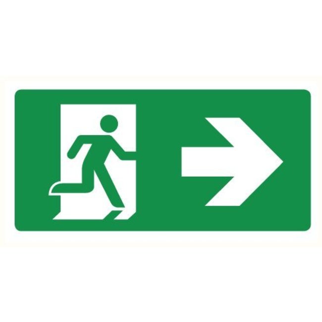 Pikt-o-Norm Pictogramme de sécurité sortie de secours droite
