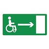 Pikt-o-Norm Pictogramme de sécurité sortie de secours fauteuil roulant droite