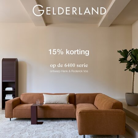 Gelderland actie: 15% korting op  de 6400