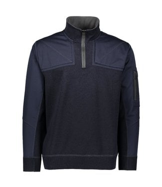 Paul & Shark Paul & Shark, Half-Zip Trui, Wol met Schouder Patch, Donkerblauw