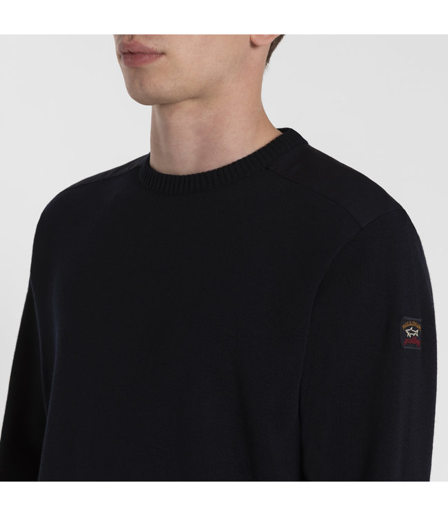 Paul & Shark Trui, Ronde-Hals, COP 1026, Donkerblauw