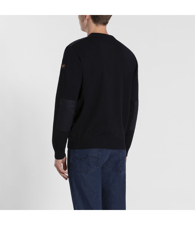 Paul & Shark Trui, Ronde-Hals, COP 1026, Donkerblauw