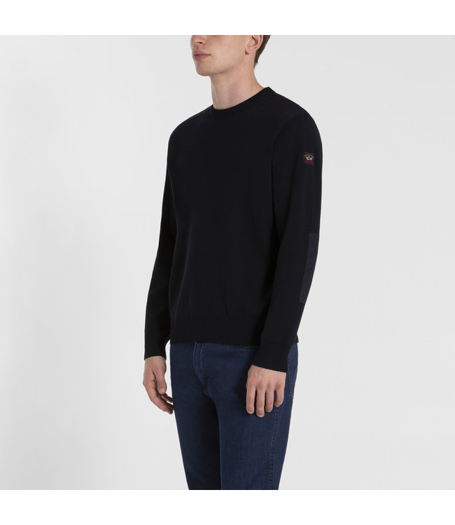 Paul & Shark Trui, Ronde-Hals, COP 1026, Donkerblauw