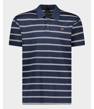 Paul & Shark Paul & Shark Polo Dubbele Streep Blauw Wit