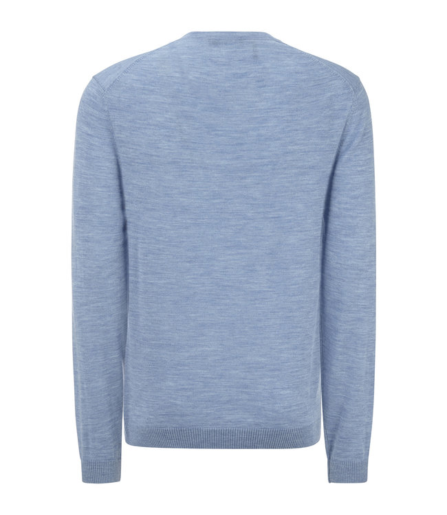 Maerz Munchen Maerz Munchen, Trui, Ronde Hals, Summer Merino Wol, Lichtblauw