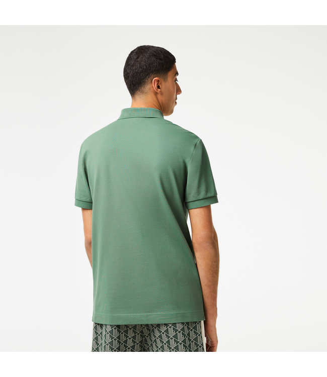 Lacoste Smart Paris, Heren Polo van Stretch Katoen Piqué , Regular Fit, Soft Groen
