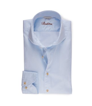 Stenstroms Stenstroms, Casual Katoenen Overhemd, Lange Mouw, Lichtblauw Fijne Streep, New Slimline