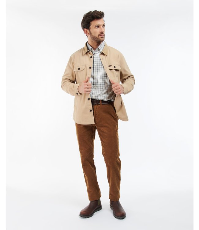 Barbour Overshirt, Lichtbeige, Light Stone, Knoopsluiting