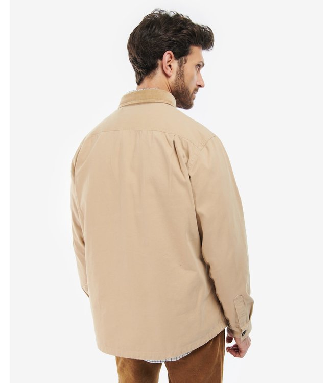 Barbour Overshirt, Lichtbeige, Light Stone, Knoopsluiting