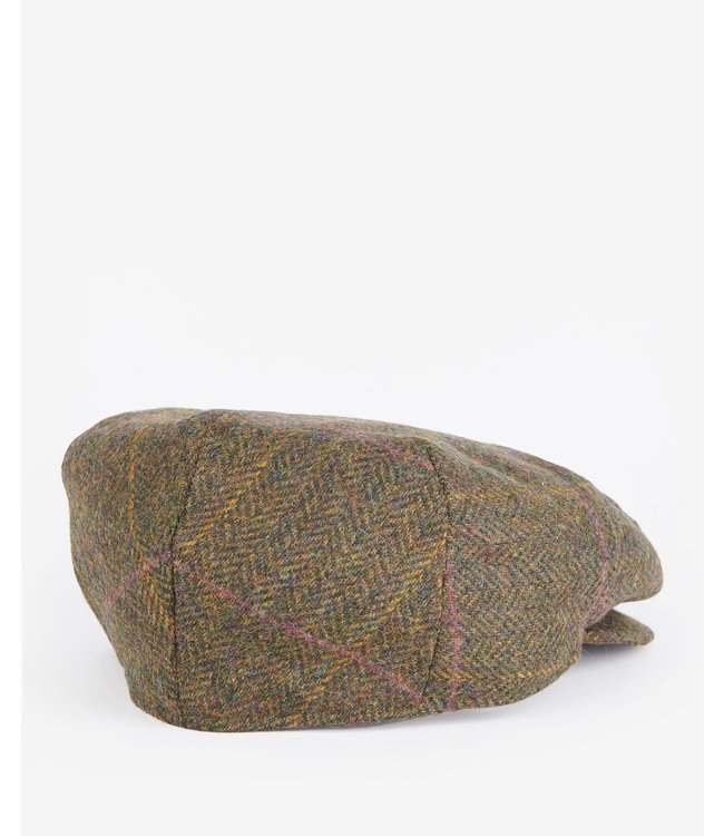 Barbour Pet, Type Cairn Flat Cap, Olijfgroen, Paars, Rood