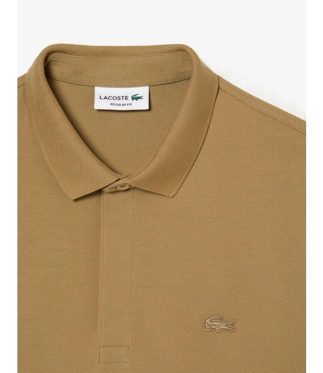 Lacoste Smart Paris, Heren Polo van Stretch Katoen Piqué , Regular Fit, Beige