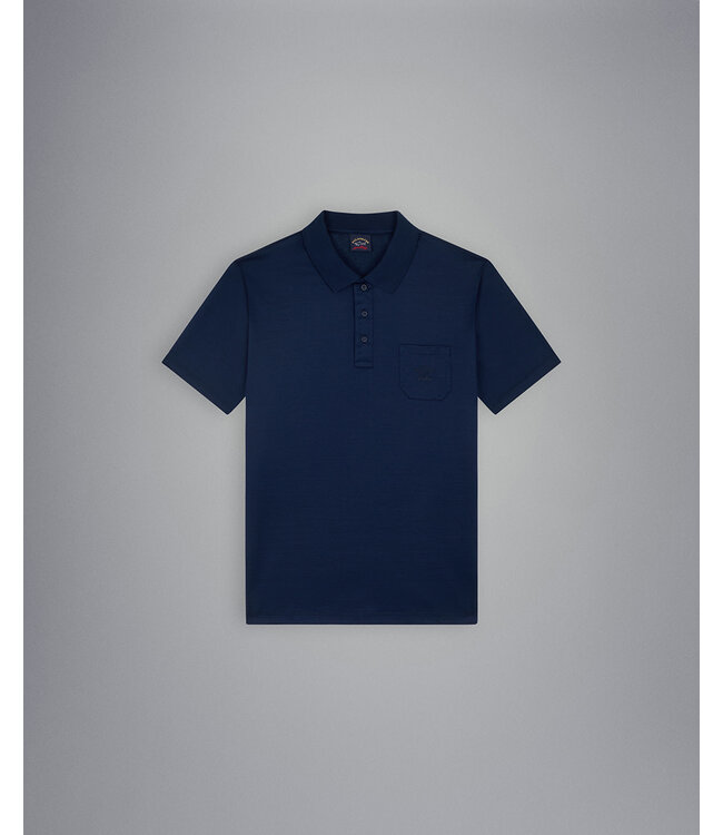 Paul & Shark Polo, Korte Mouw, Donkerblauw, Gemerceriseerd Katoen