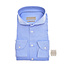 John Miller, Jersey Stretch Overhemd, Midden Blauw, Cutaway Kraag