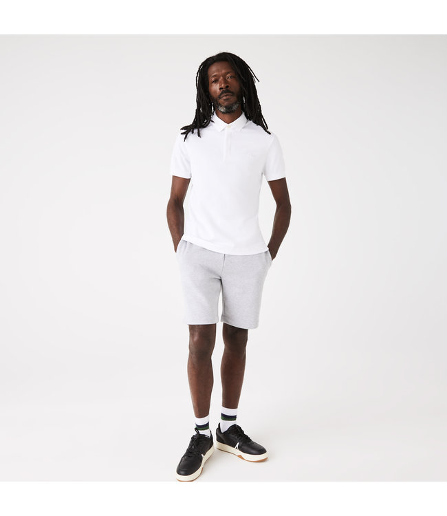 Lacoste Smart Paris, Heren Polo van Stretch Katoen Piqué , Regular Fit, Wit