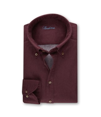 Stenstroms Stenstroms, Soft Touch Overhemd, Lange Mouw, Wijnrood, Slimline Fit