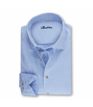 Stenstroms Stenstroms, Casual Katoenen Overhemd, Lange Mouw, Lichtblauw Micro Print,  Slimline