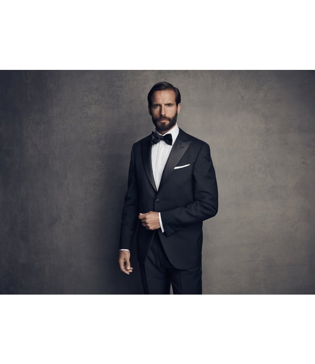 Stenstroms Smoking Overhemd met Blinde Sluiting, Wit, New Slimline