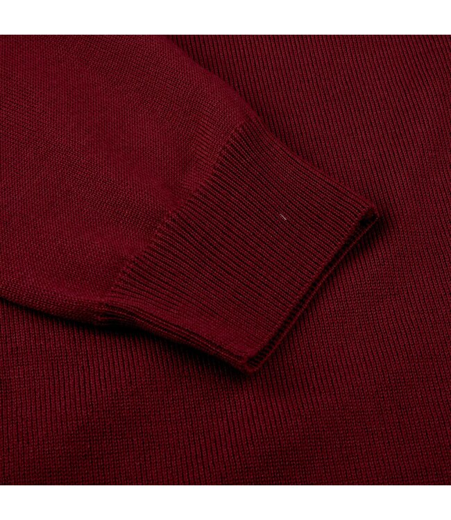 Stenstroms Trui, Ronde Hals, Merino Wol, Steenrood