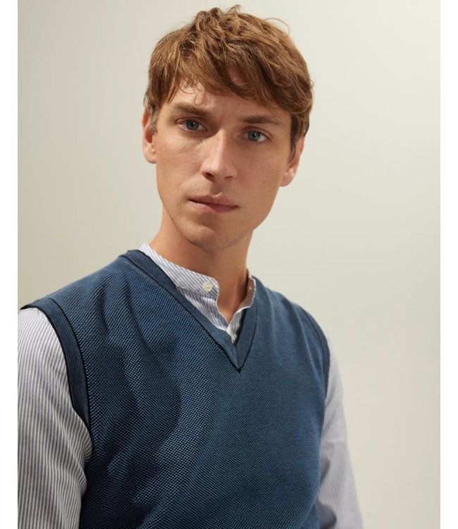 Maerz Munchen Maerz Munchen, Spencer, Slip-over, Merino Wol,  RAF Blauw