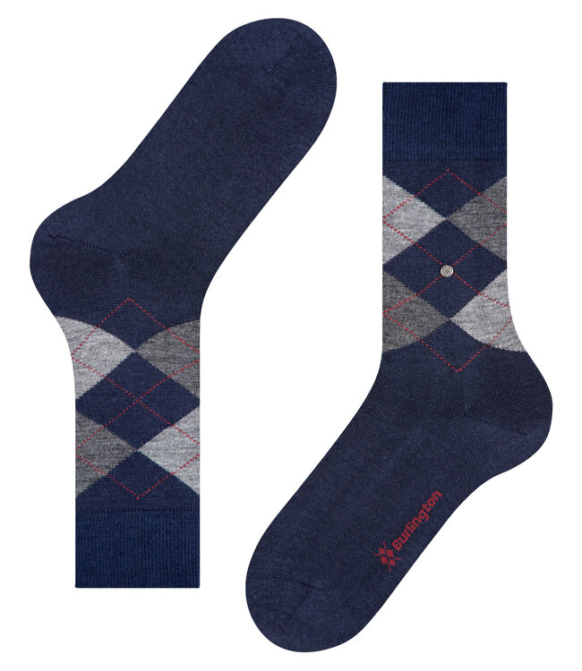 Burlington Paar Sokken, Model Edinburgh,  Dark Navy, Aigle