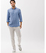 Brax Overhemd, Lange Mouw, Linnen, Blauw