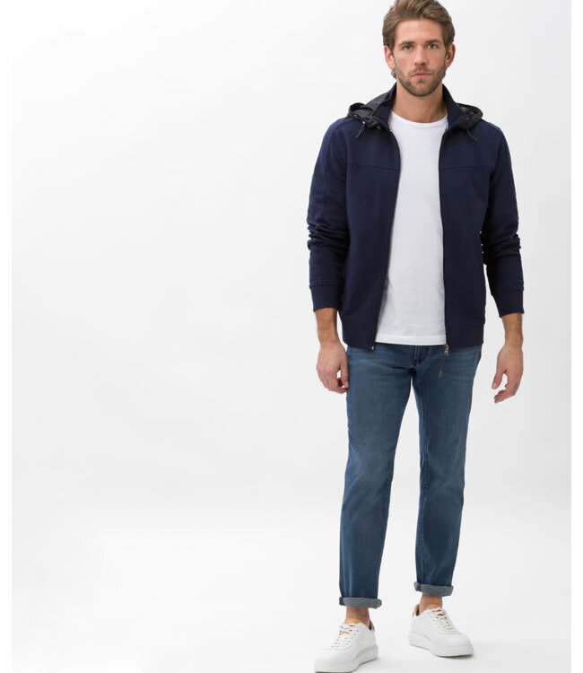 Brax Jeans, Model Chuck Hi-Flex Summer Denim, Faded Blauw