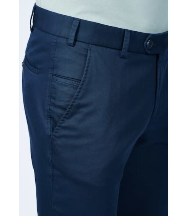 Hiltl Heren Broek, Chino, Model Tourist 2.0, Slim Fit, Donkerblauw