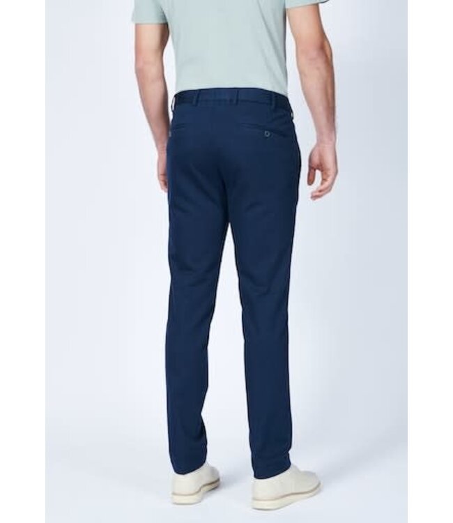 Hiltl Heren Broek, Chino, Model Tourist 2.0, Slim Fit, Donkerblauw