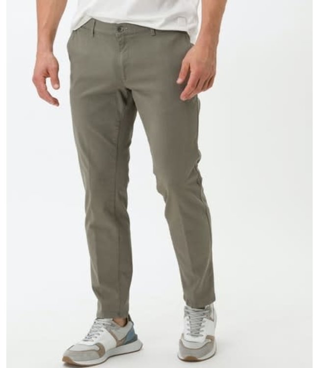 Brax Heren Broek, Chino Model Silvio, Mosgroen